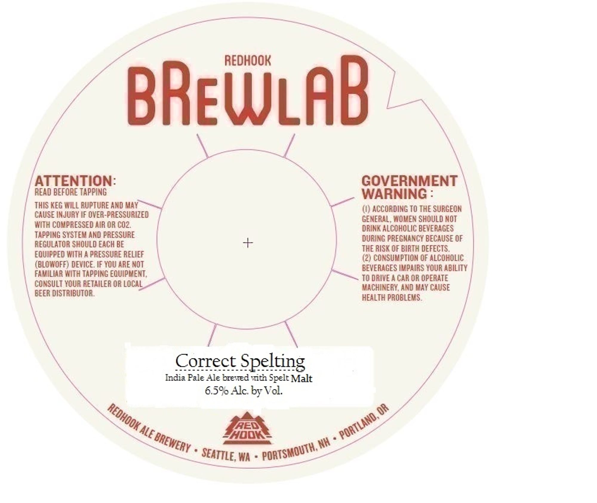 Correct Spelling by Redhook Ale Brewery - beer label