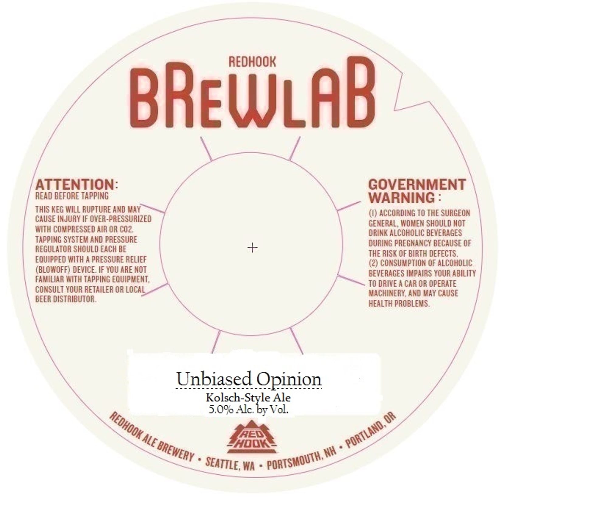 Unbiased Opinion by Redhook Ale Brewery - beer label