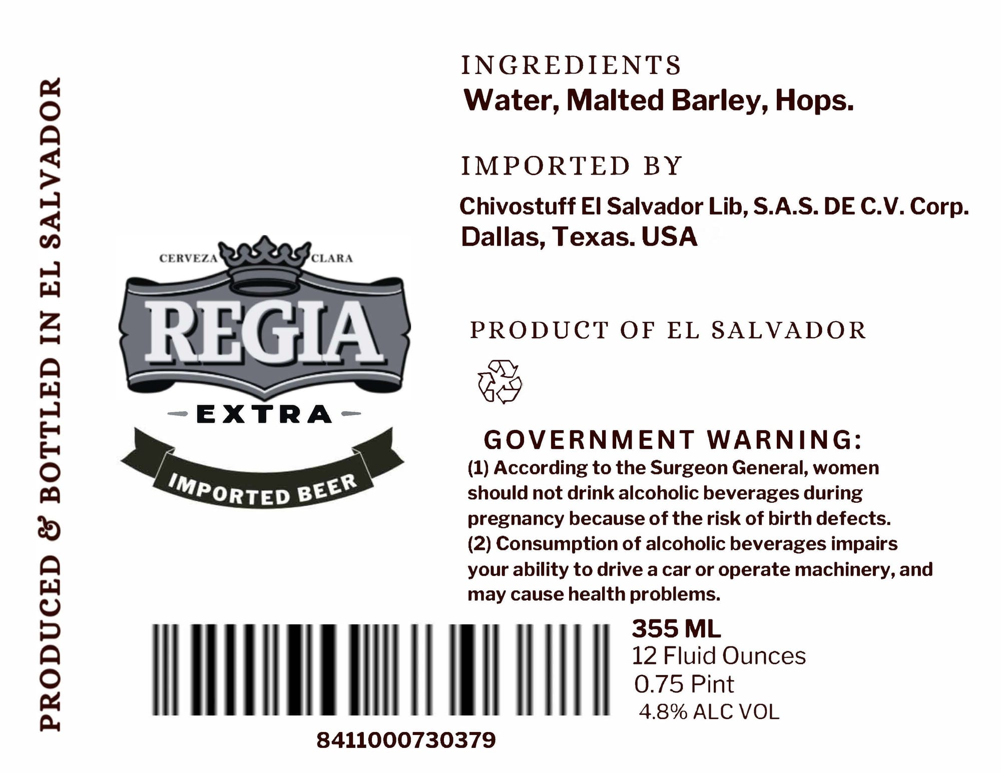 Regia Extra by Regia - beer label