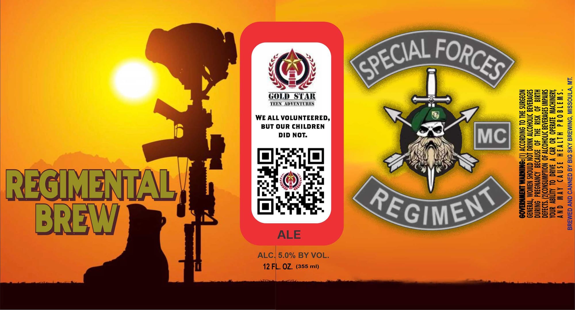Regimental Brew by Big Sky Brewing - beer label