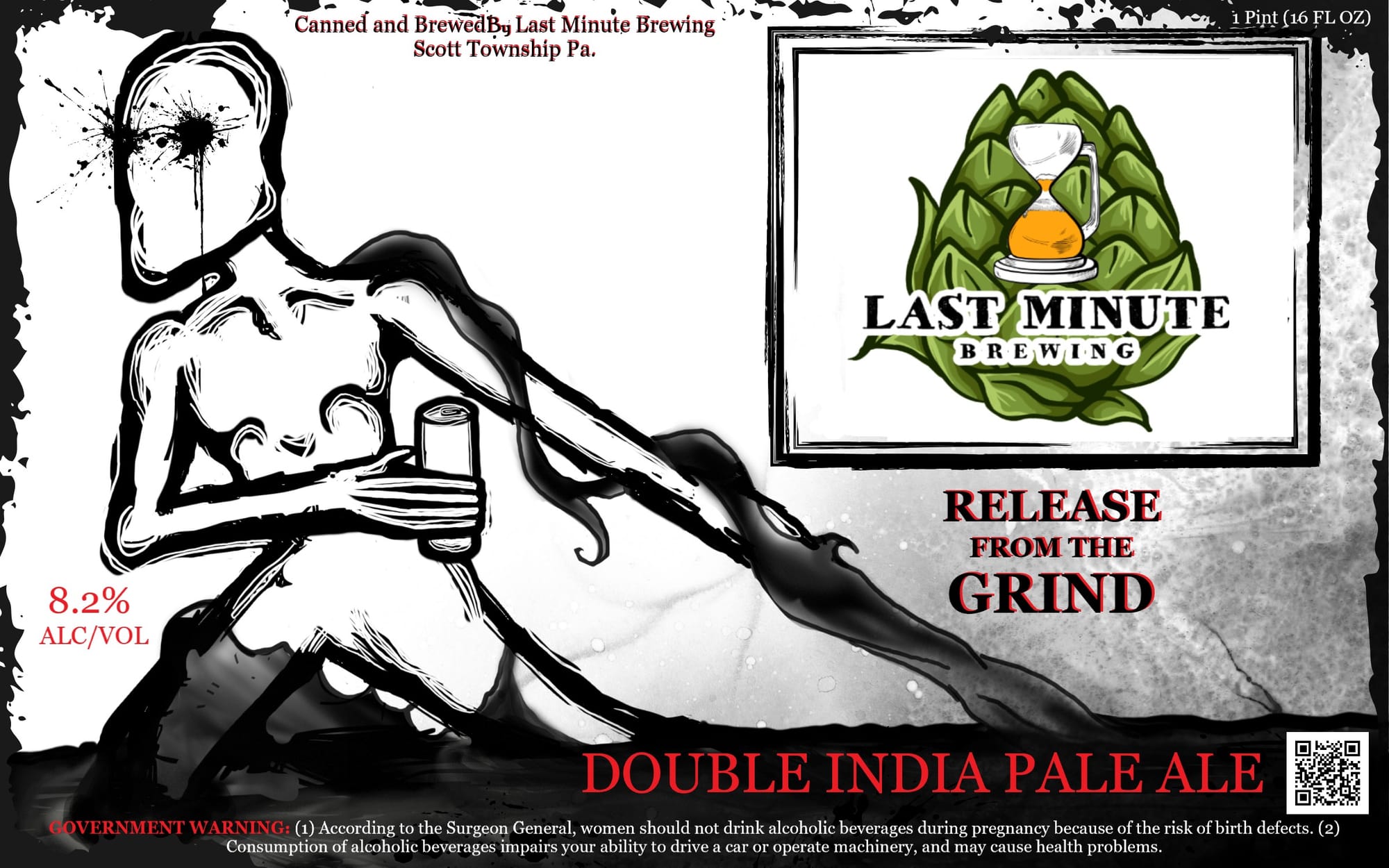 Release from the Grind by Last Minute Brewing - beer label
