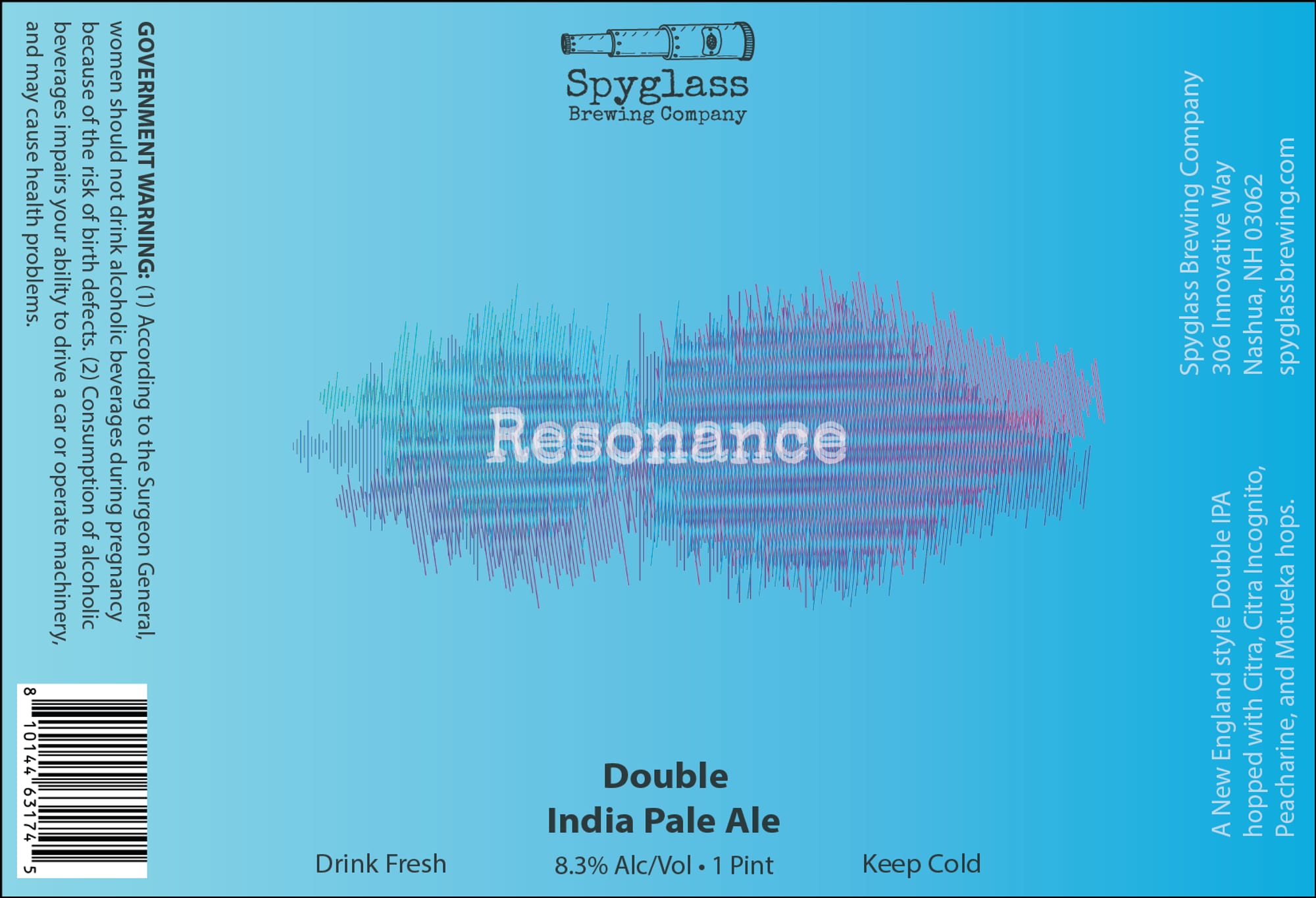 Resonance by Spyglass Brewing Company - beer label