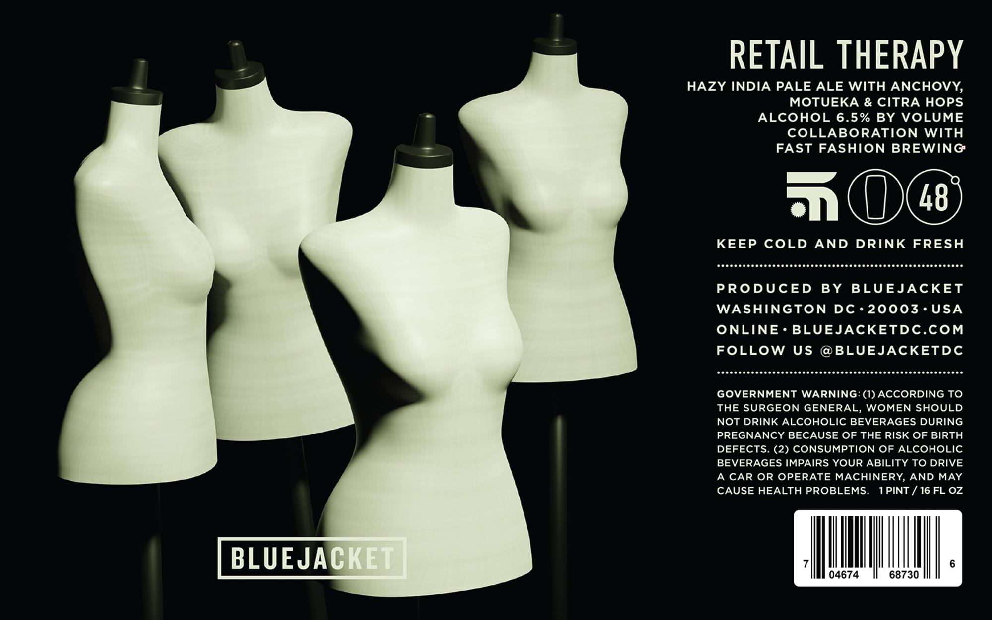 Retail Therapy by Bluejacket - beer label