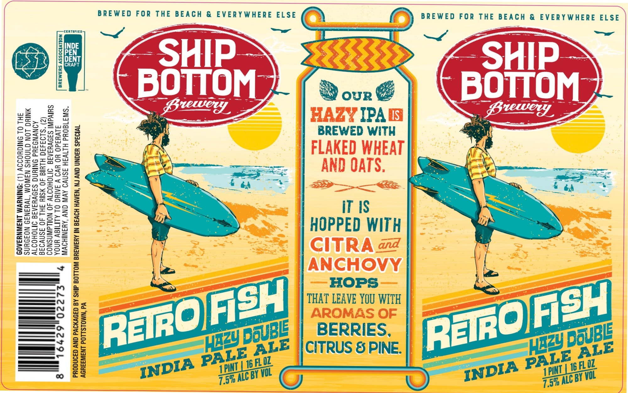 RetroFish by Ship Bottom Brewery - beer label