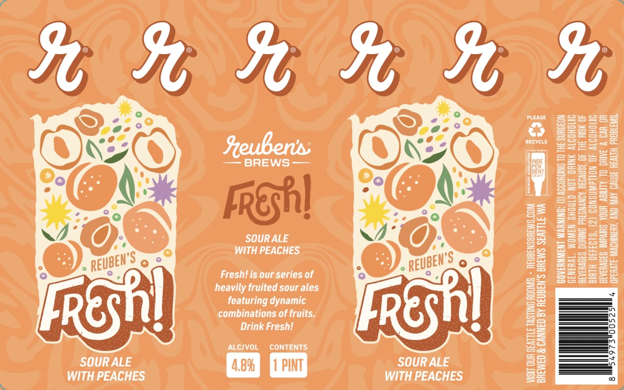 Fresh! by Reuben's Brews - beer label