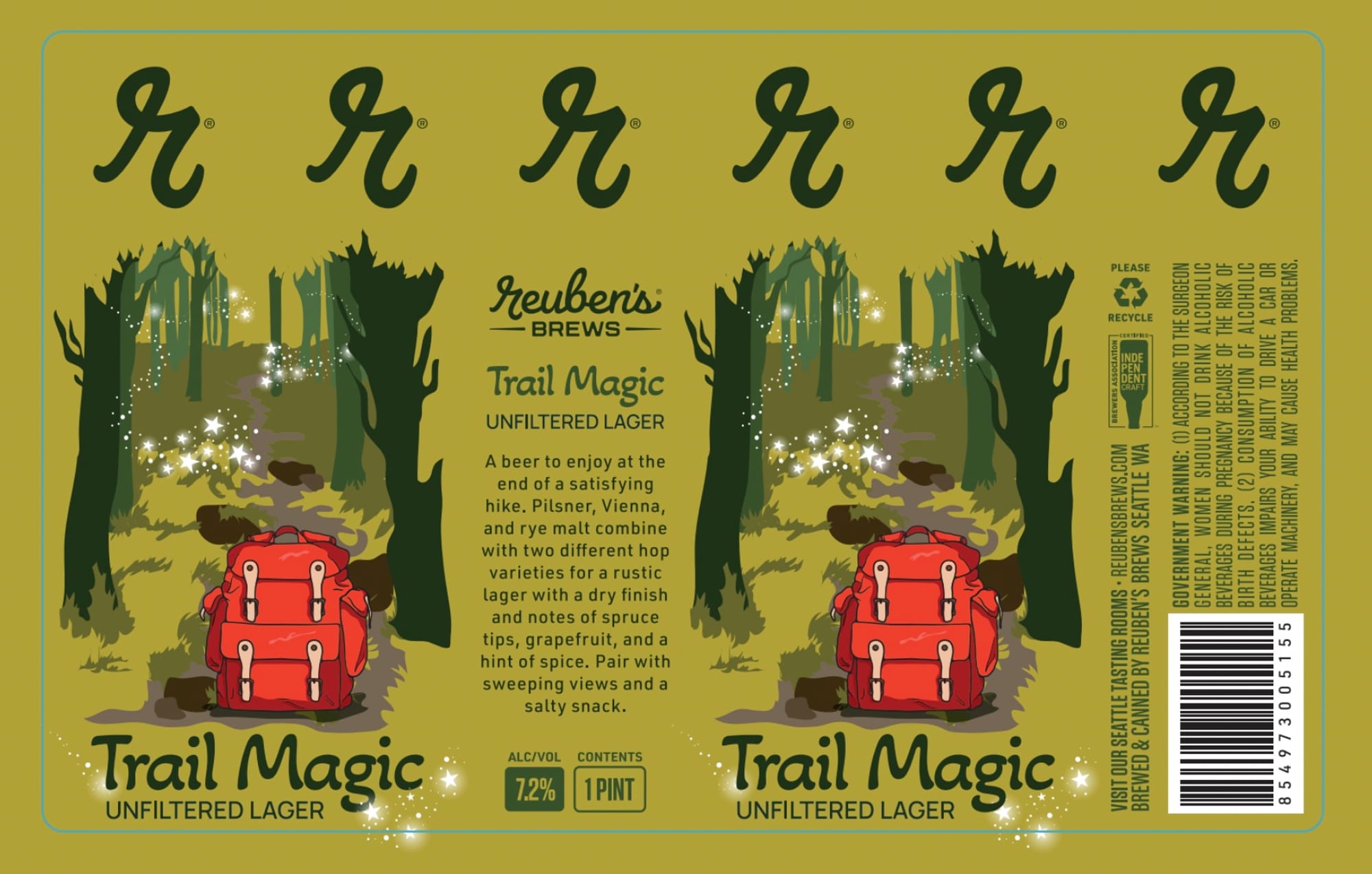 Trail Magic by Reuben’s Brews - beer label
