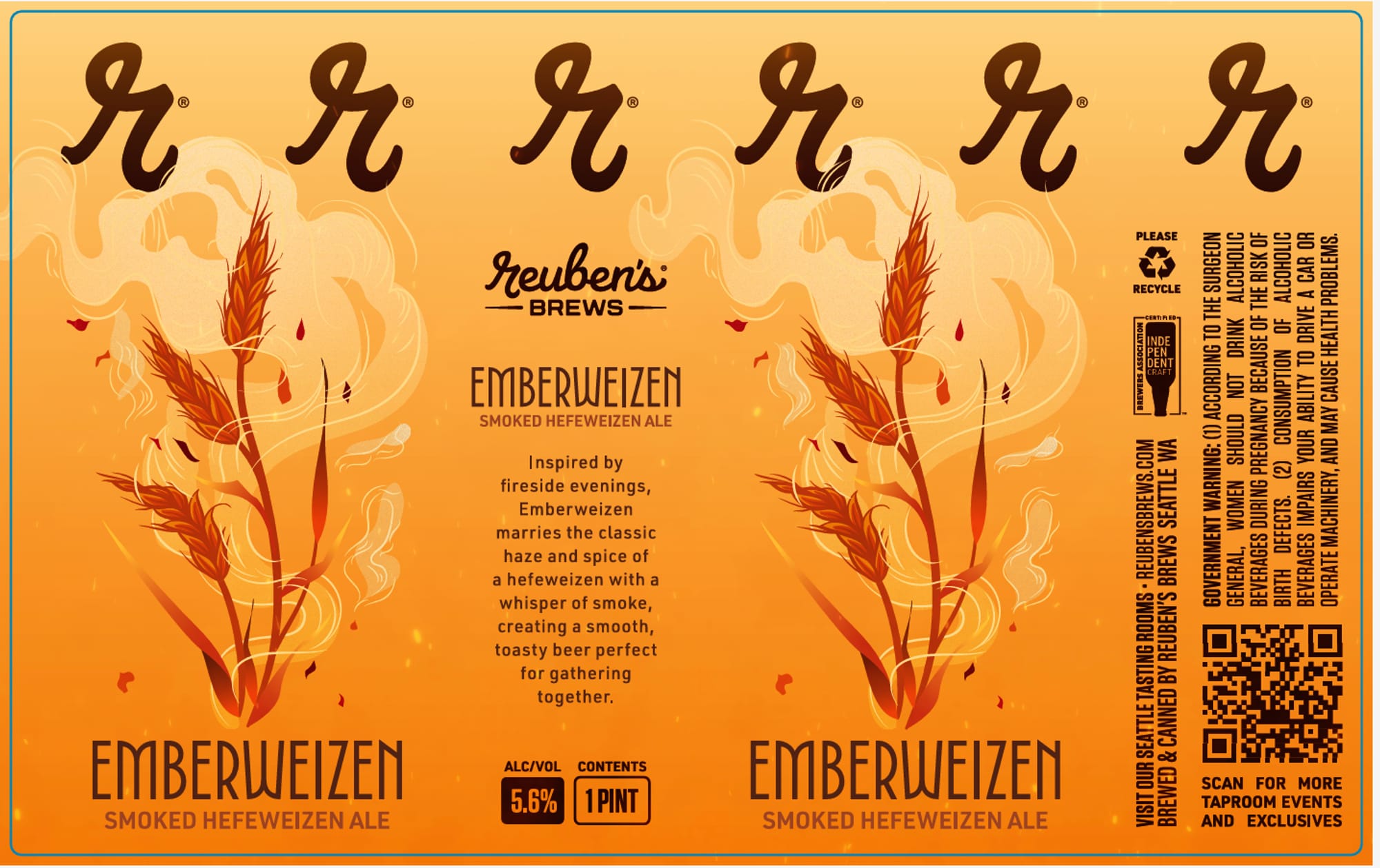 Emberweizen by Reuben’s Brews - beer label