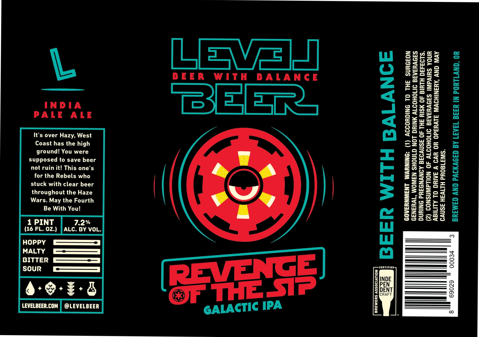 Revenge of the Sip by Level Beer - beer label