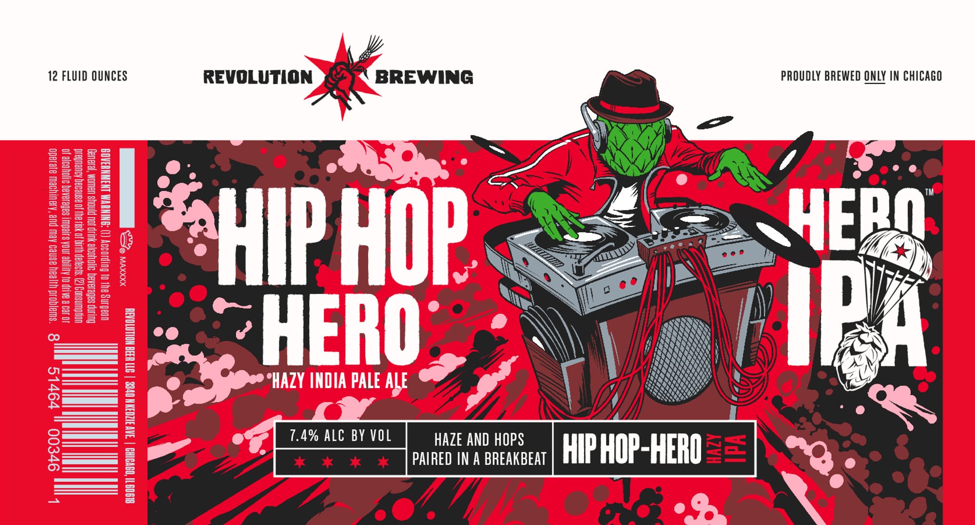 Hip Hop Hero by Revolution Brewing - beer label