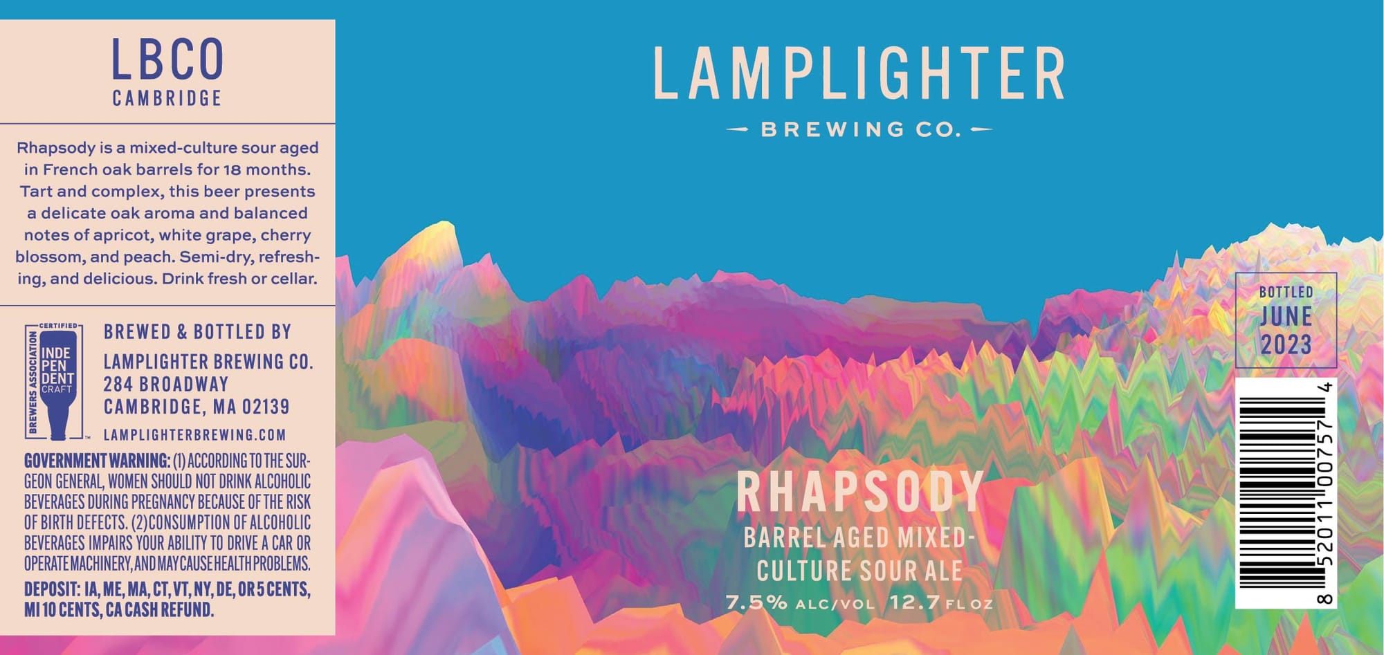 Rhapsody by Lamplighter Brewing Co. - beer label