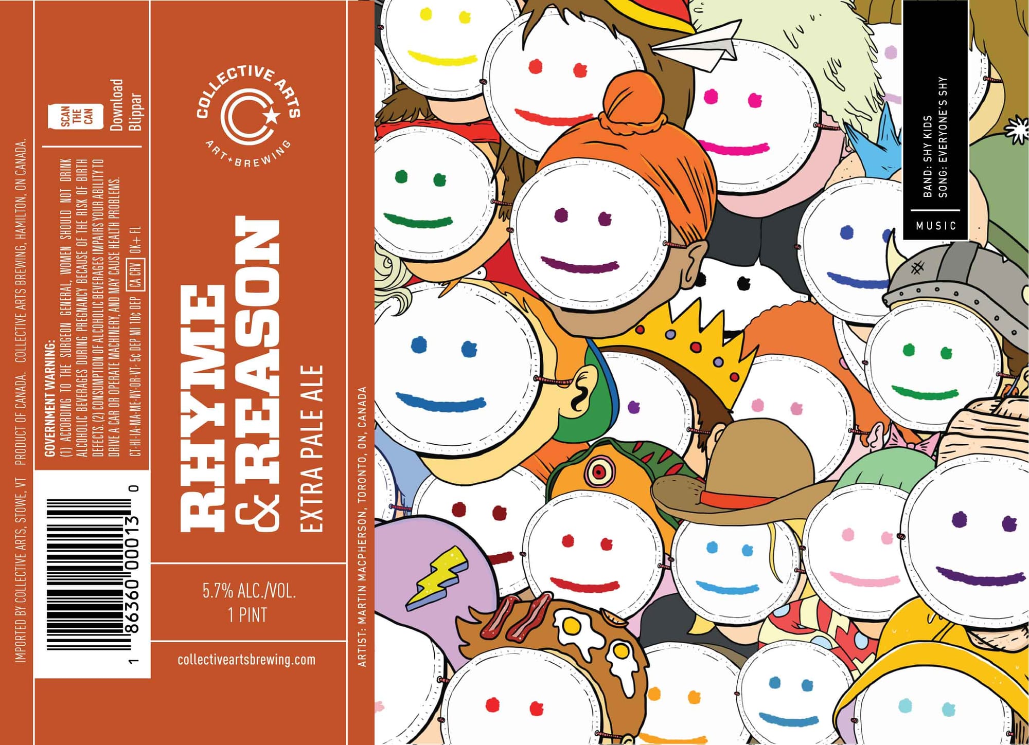 Rhyme & Reason Extra Pale Ale by Collective Arts Brewing - beer label