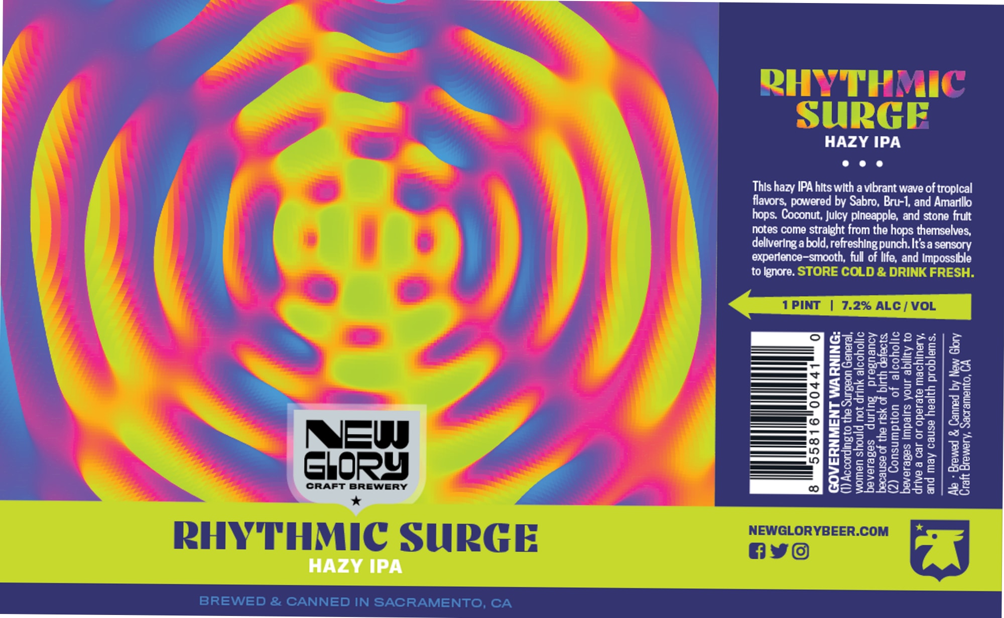 Rhythmic Surge by New Glory Craft Brewery - beer label