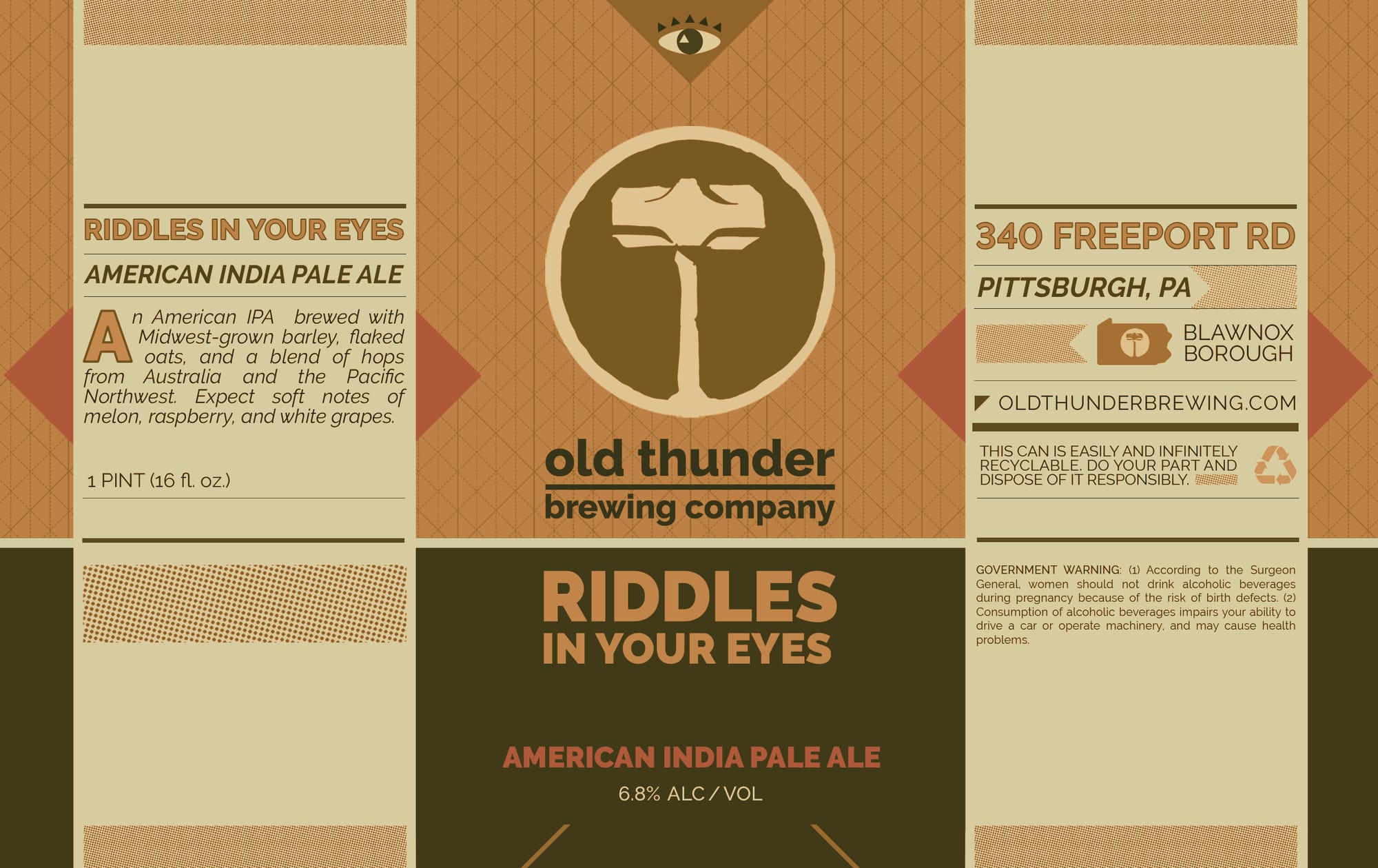Riddles in Your Eyes by Old Thunder Brewing Company - beer label