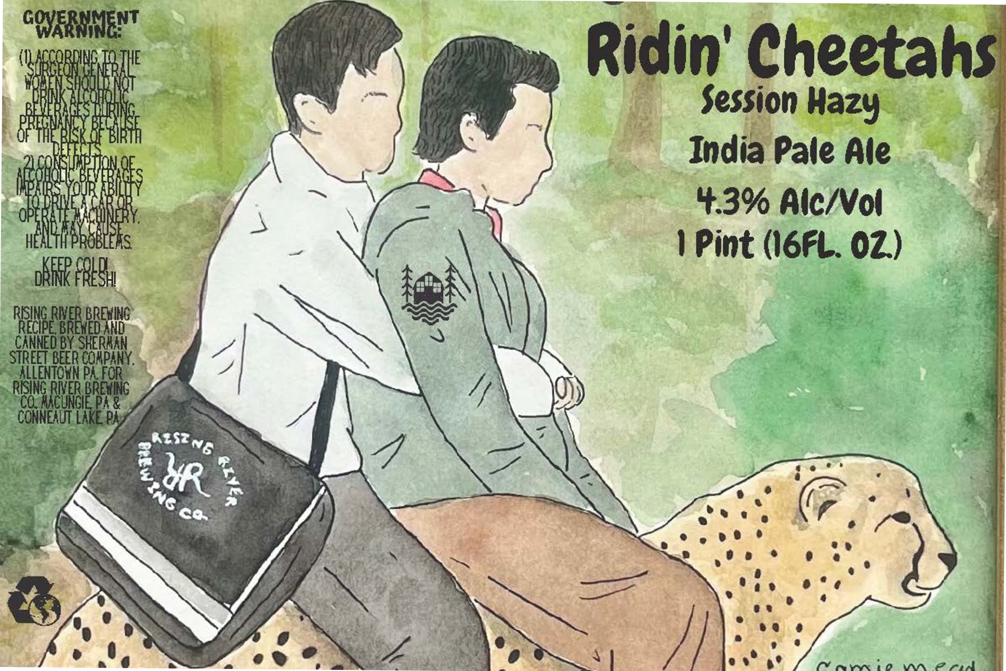 Ridin' Cheetahs by Rising River Brewing - beer label