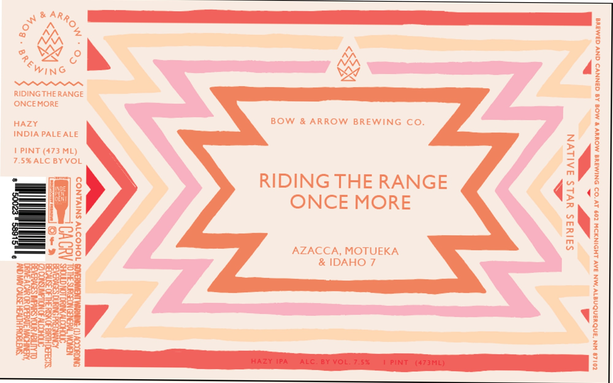 Riding the Range Once More by Bow & Arrow Brewing Co. - beer label