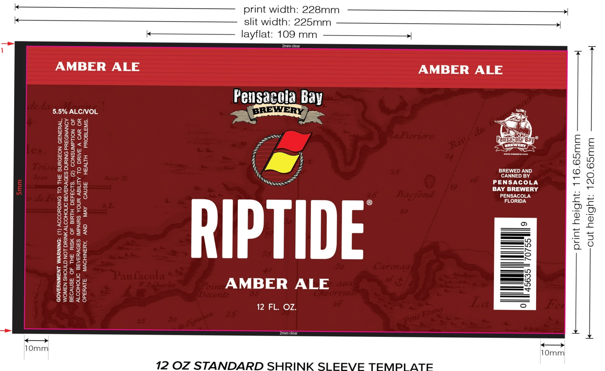 Riptide by Pensacola Bay Brewery - beer label