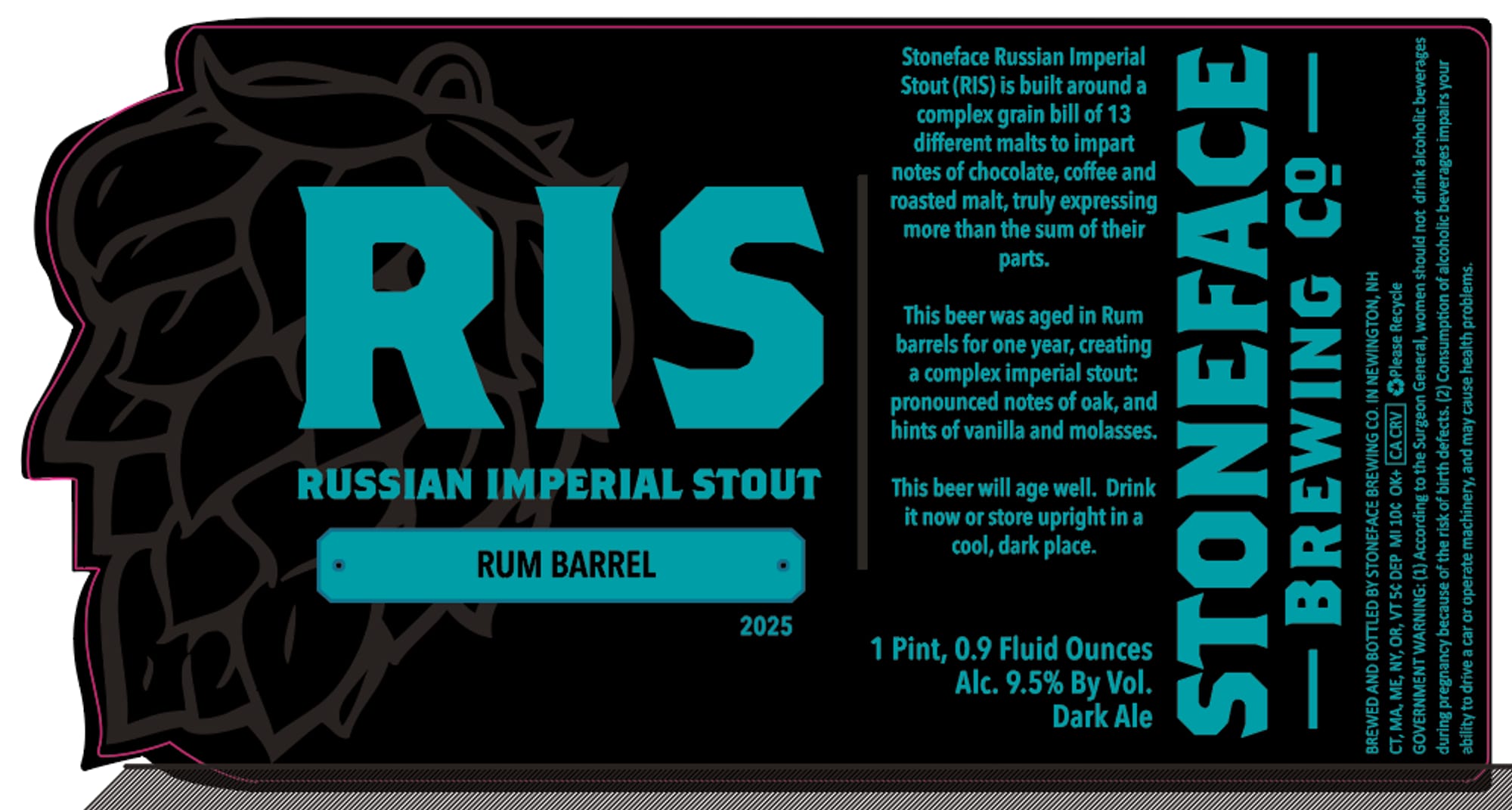 RIS by Stoneface Brewing Co. - beer label