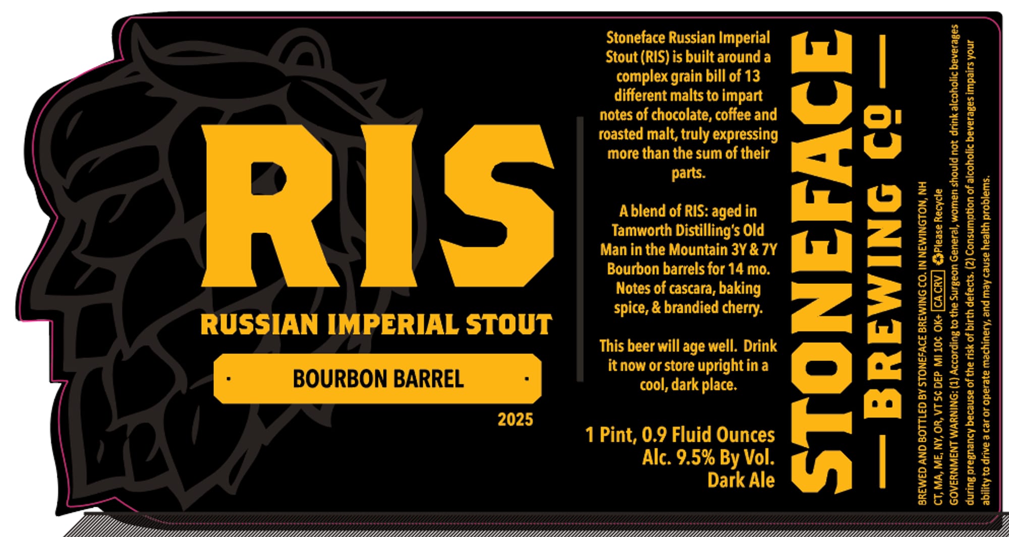RIS by Stoneface Brewing Co. - beer label