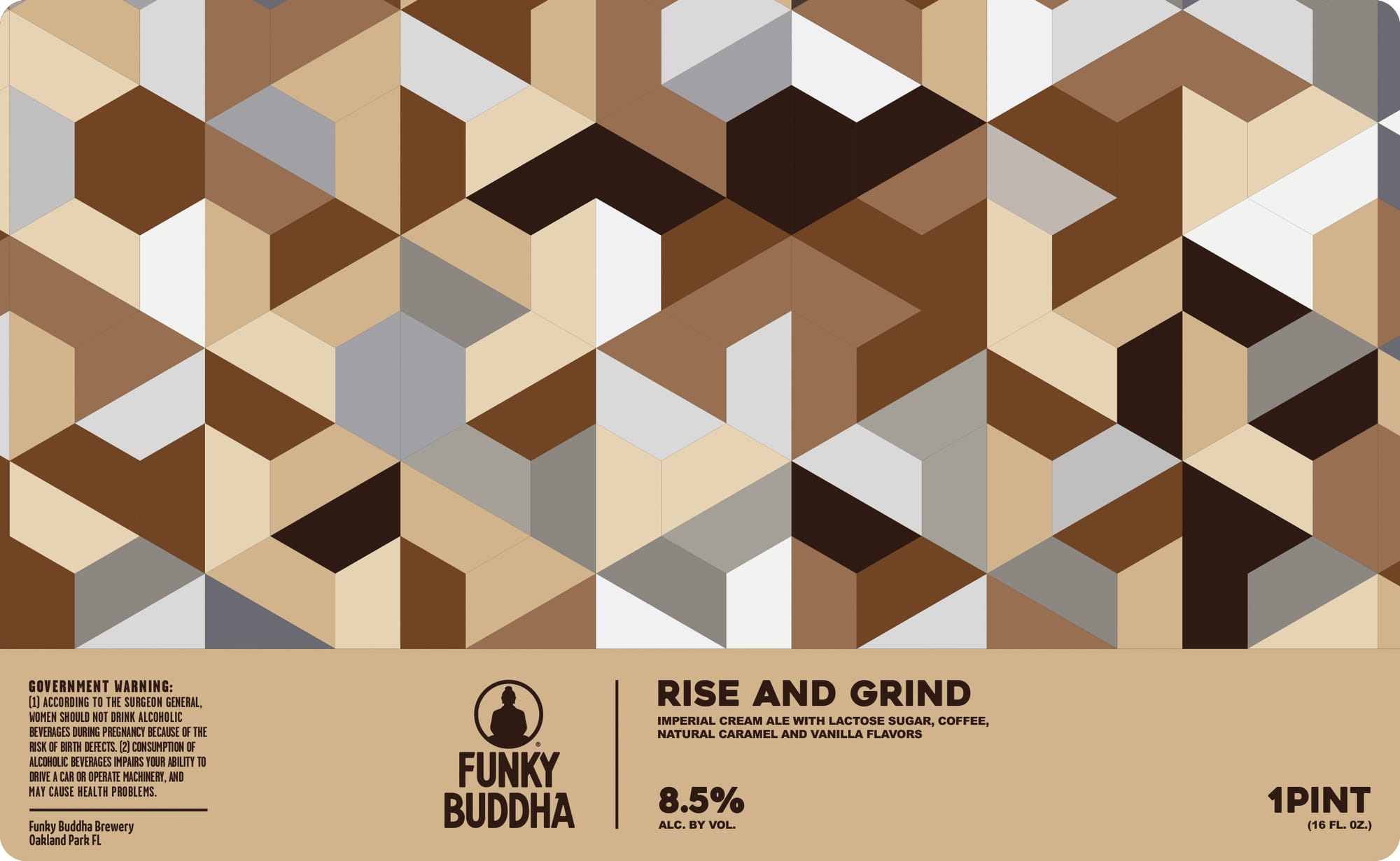 Rise and Grind by Funky Buddha Brewery - beer label