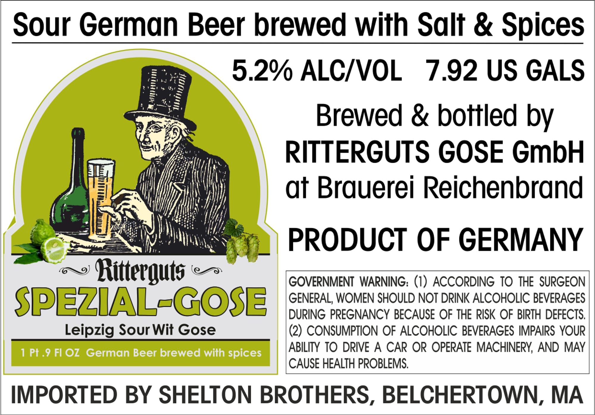 Spezial-Gose by Ritterguts Gose GmbH - beer label