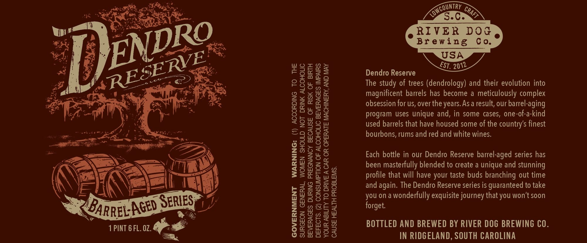 Dendro Reserve by River Dog Brewing Co. - beer label