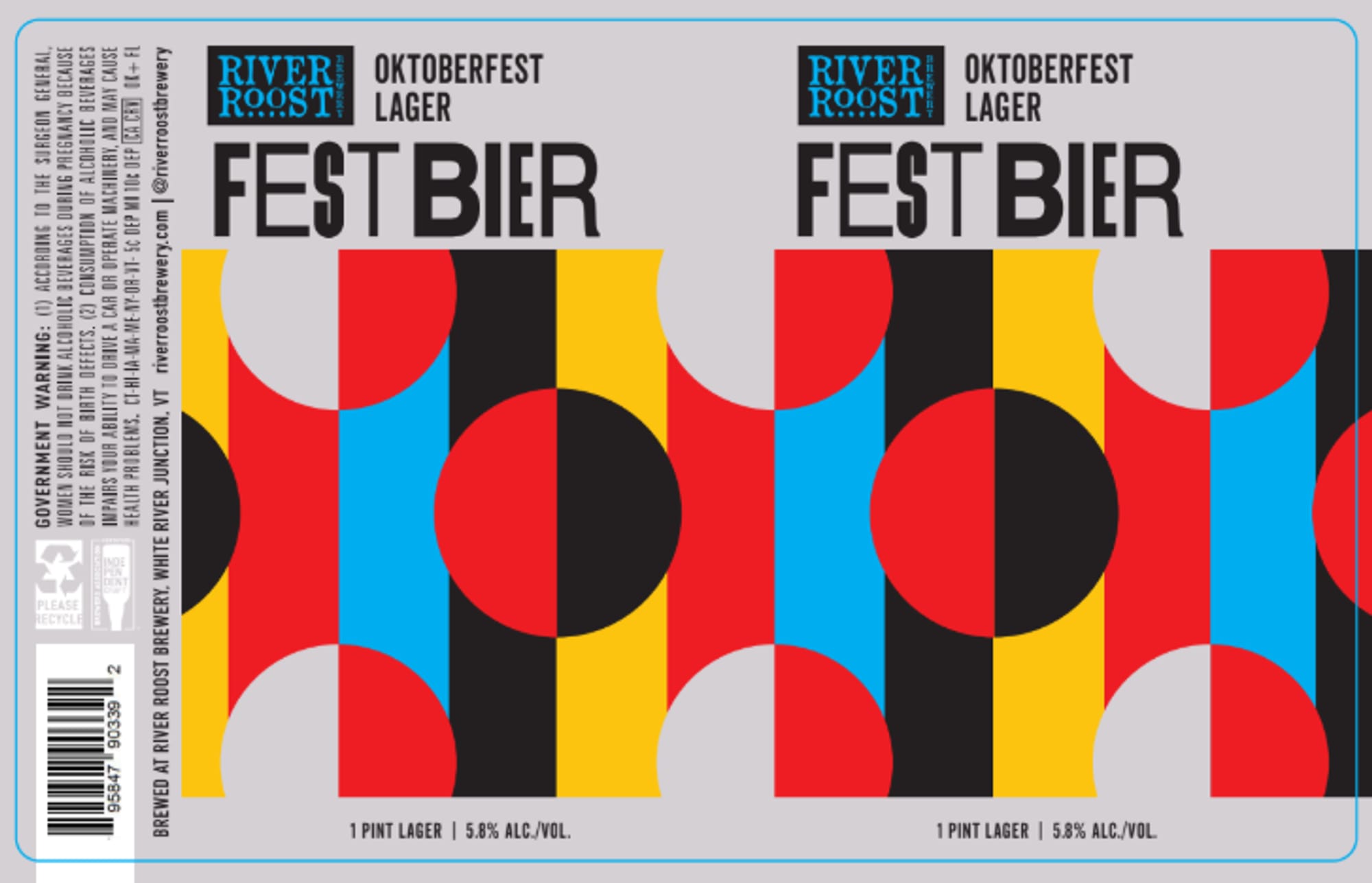 Oktoberfest Lager by River Roost Brewery - beer label