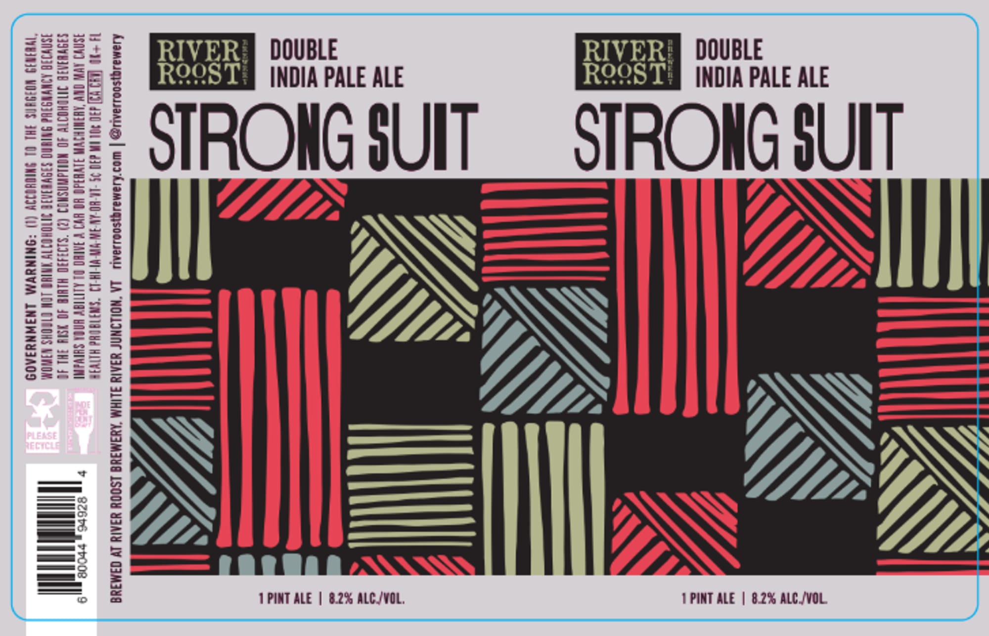 Strong Suit by River Roost Brewery - beer label