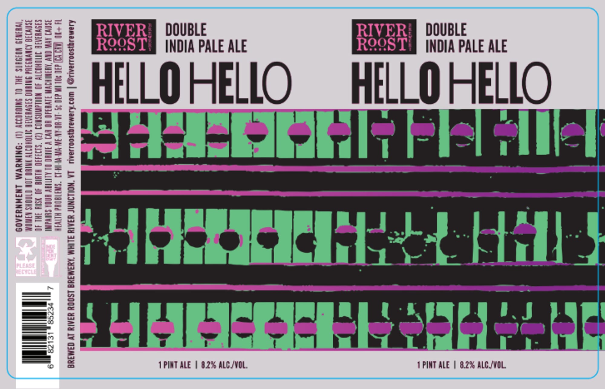 Hello Hello by River Roost Brewery - beer label