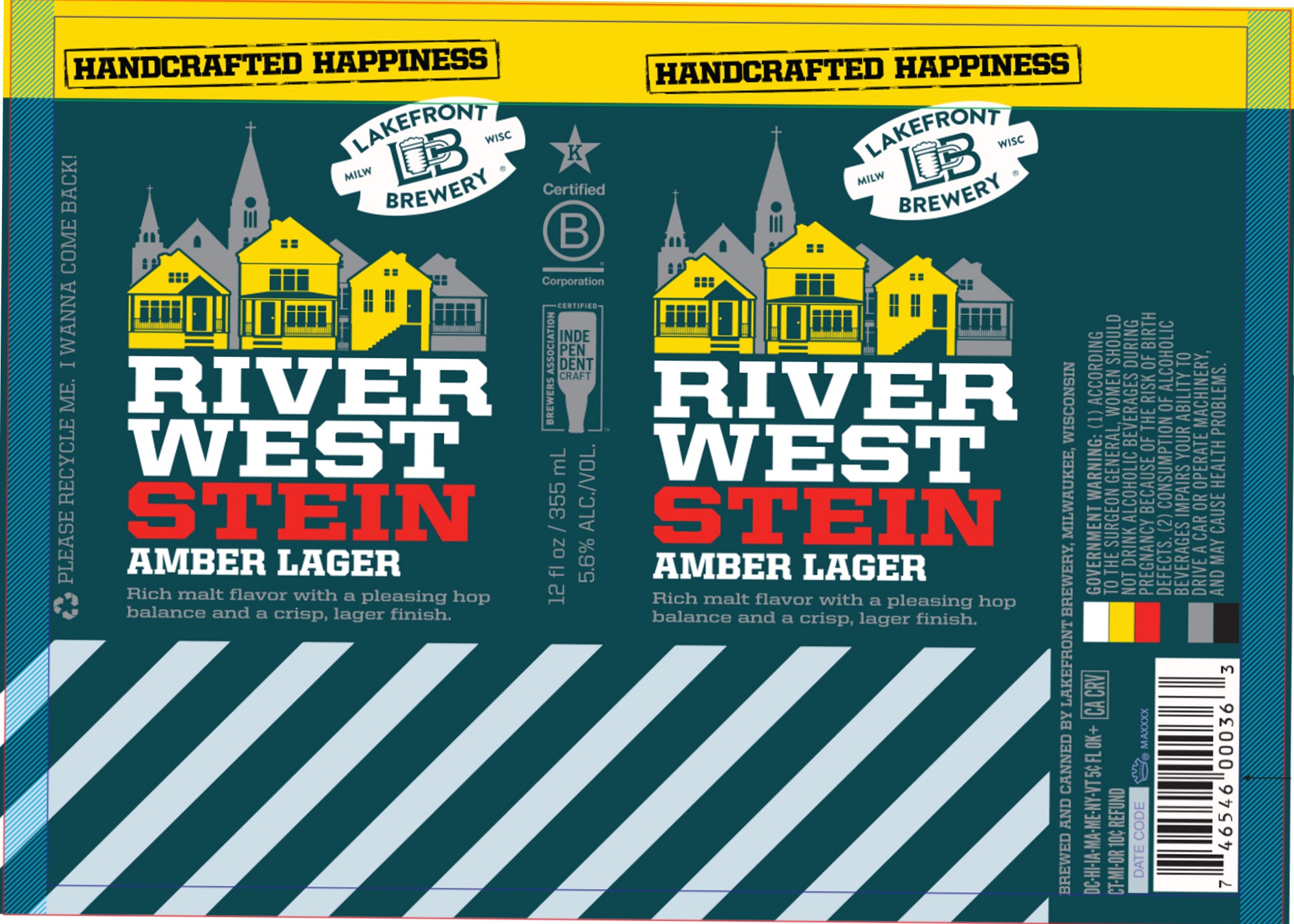 River West Stein by Lakefront Brewery - beer label