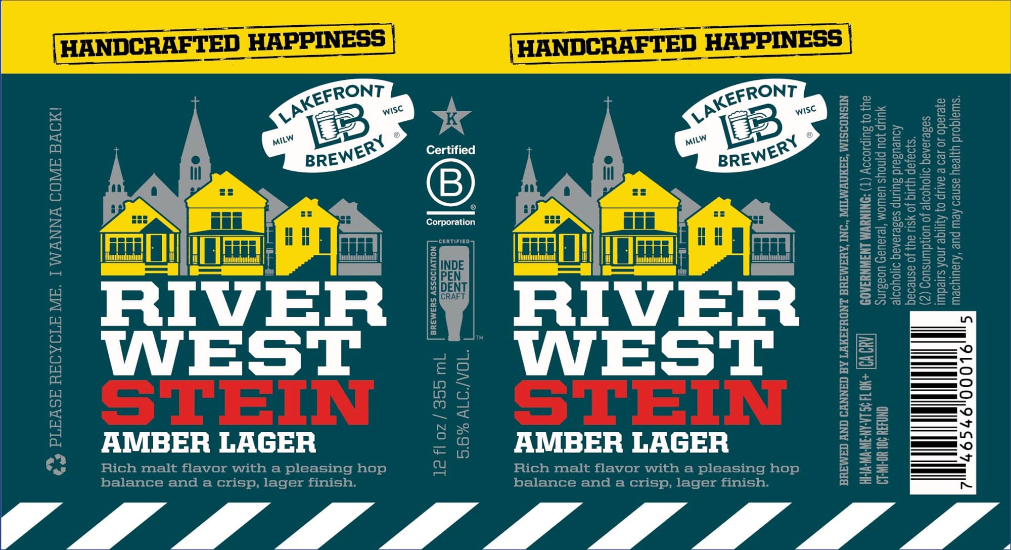 River West Stein by Lakefront Brewery - beer label
