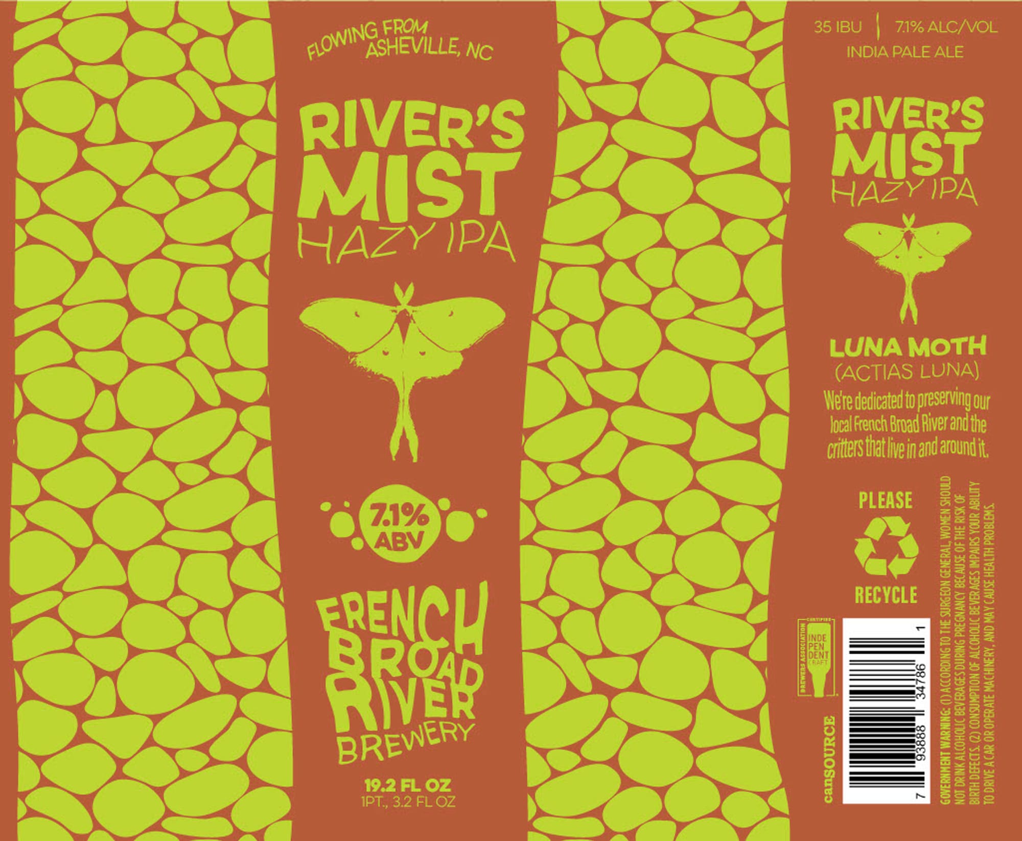 River's Mist by French Broad Brewery - beer label