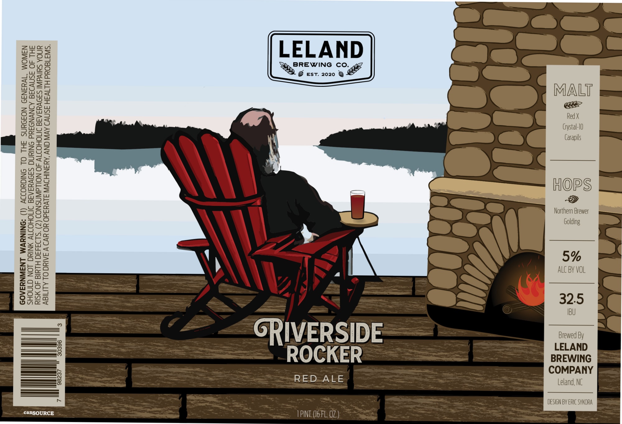 Riverside Rocker by Leland Brewing Company - beer label