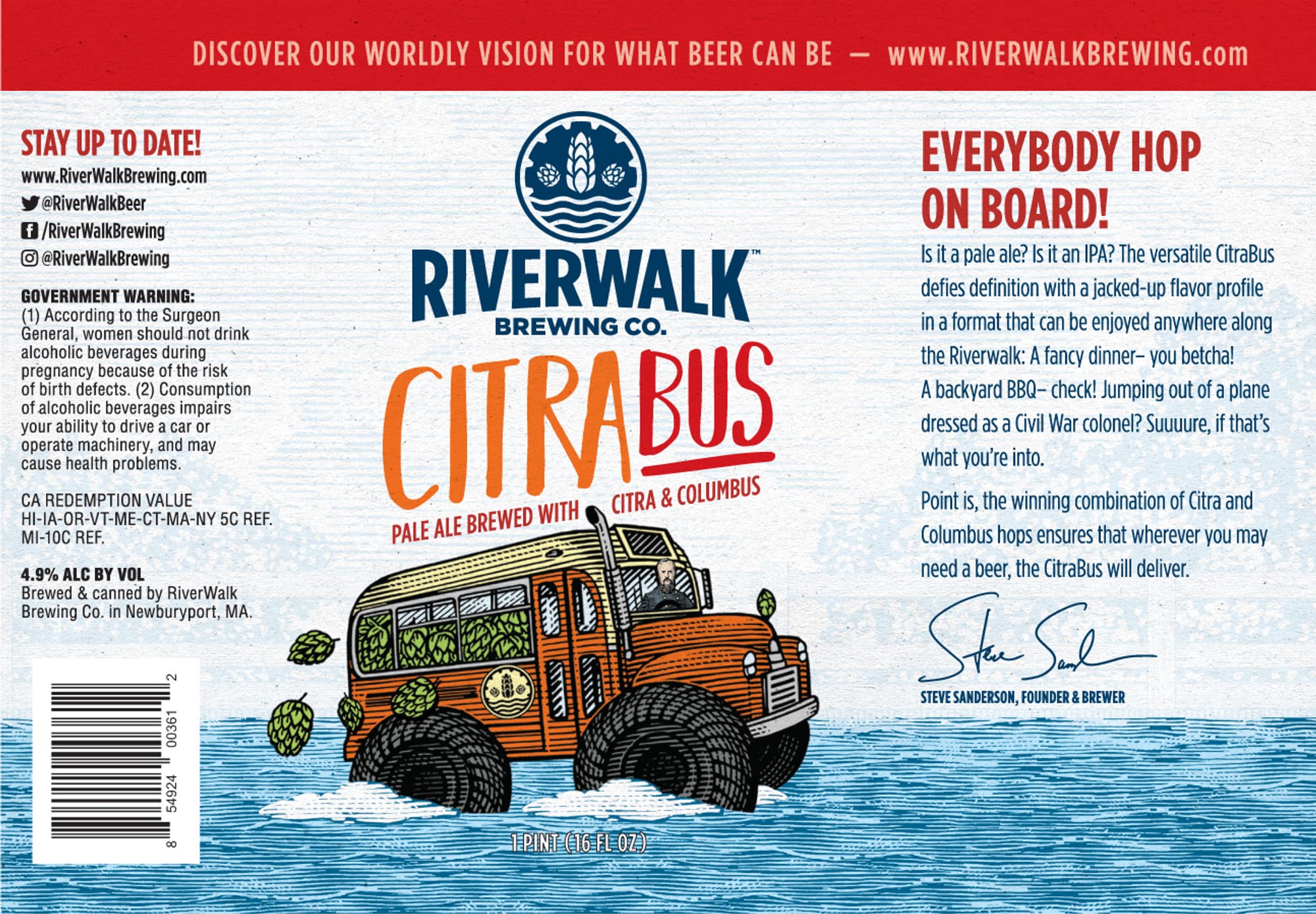Citrabus by RiverWalk Brewing Co. - beer label