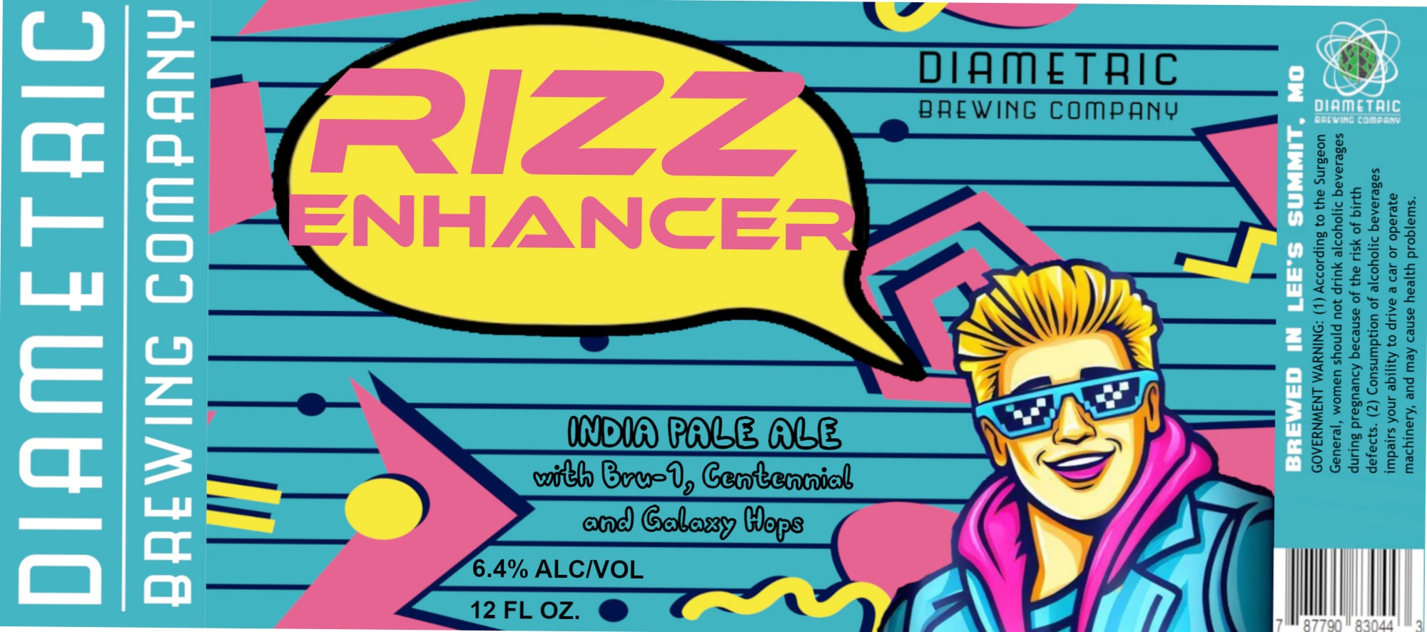 Rizz Enhancer by Diametric Brewing Company - beer label