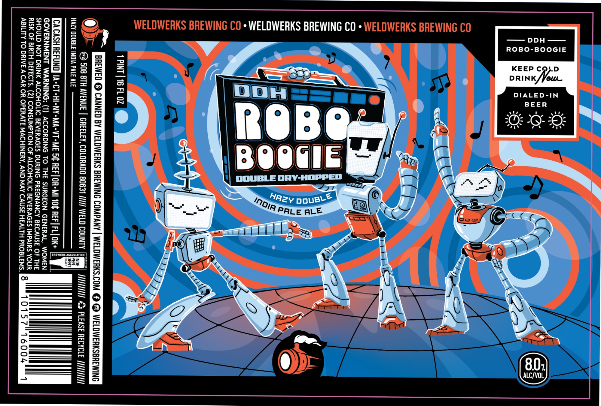 Robo-Boogie by WeldWerks Brewing Co. - beer label