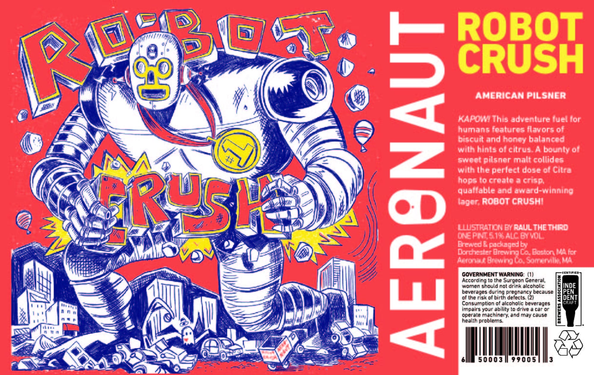 Robot Crush by Aeronaut Brewing Co. - beer label