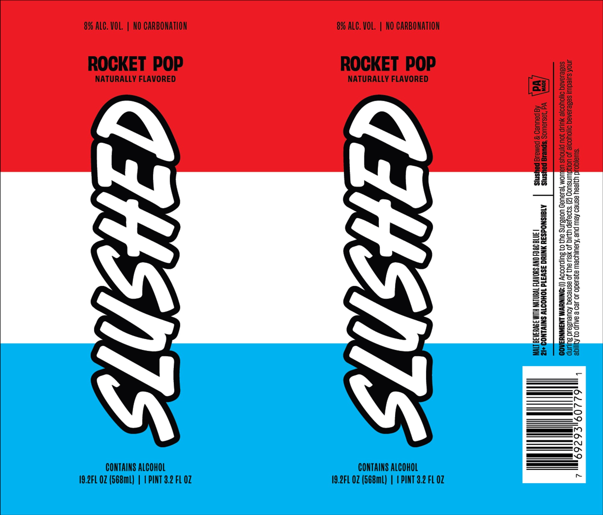 Rocket Pop by Slushed Brands - beer label