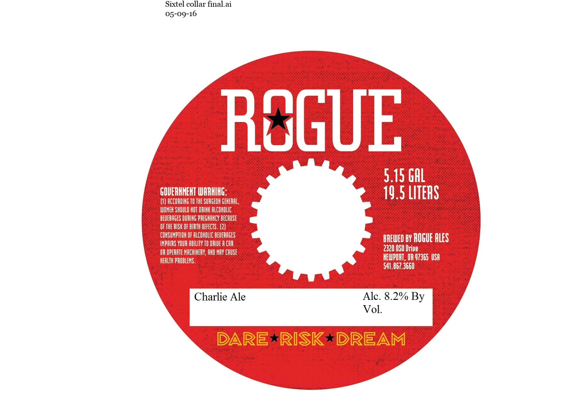 Charlie Ale by Rogue Ales & Spirits - beer label