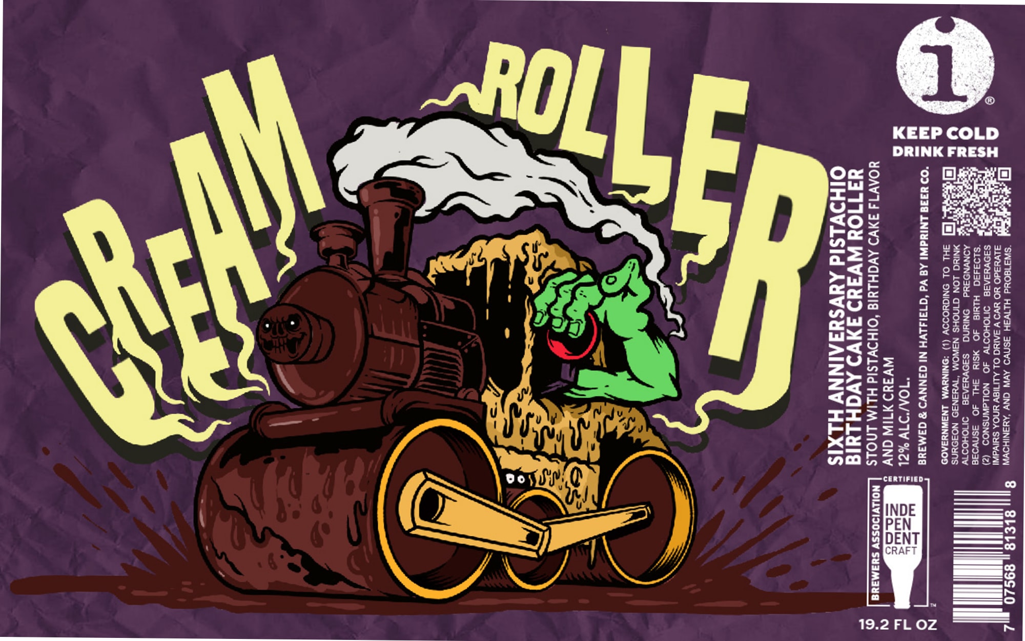 Roller Cream by Imprint Beer Co. - beer label