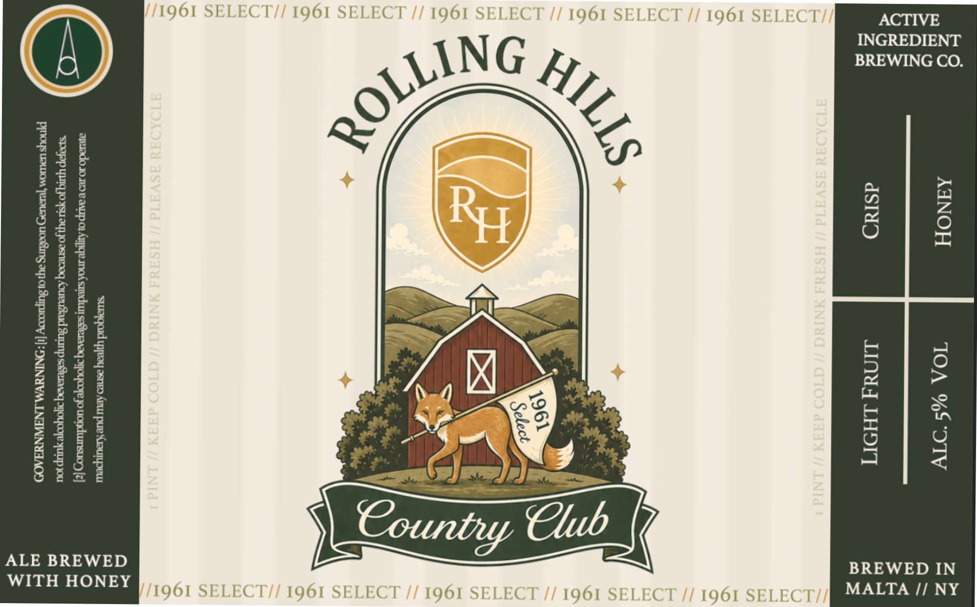 Rolling Hills Country Club by Active Brewing Co. - beer label