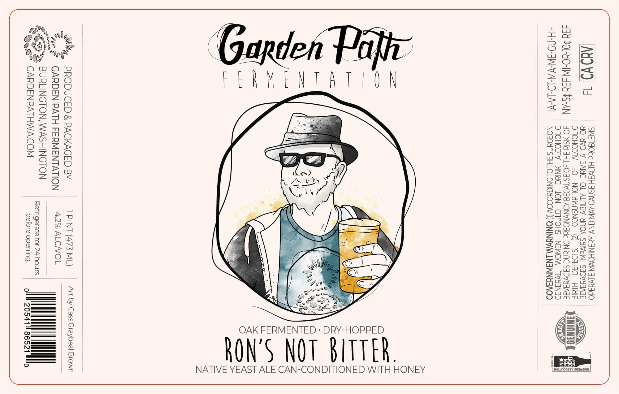 Ron’s Not Bitter by Garden Path Fermentation - beer label