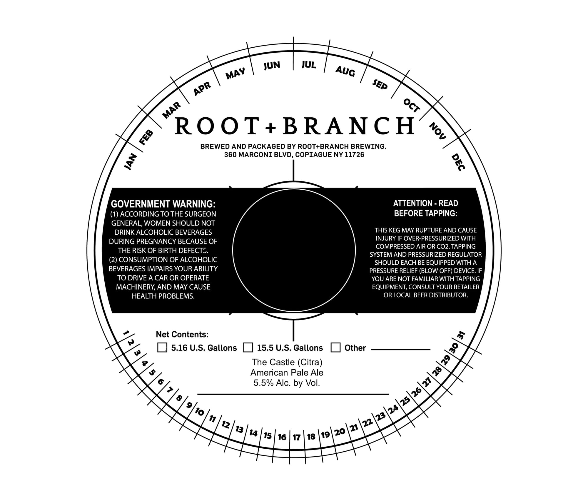 The Castle (Citra) by Root + Branch Brewing - beer label