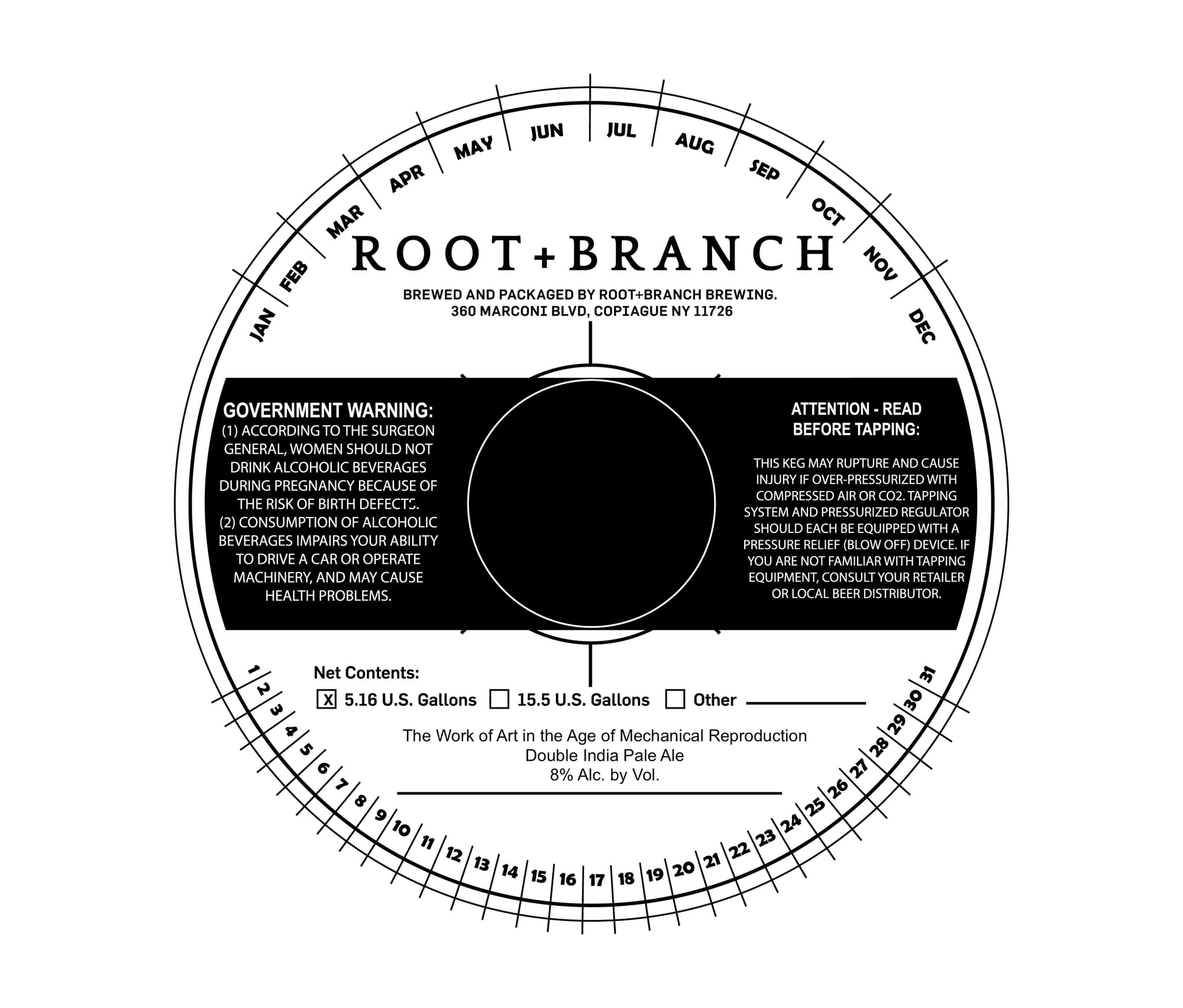 Double India Pale Ale by Root + Branch Brewing - beer label