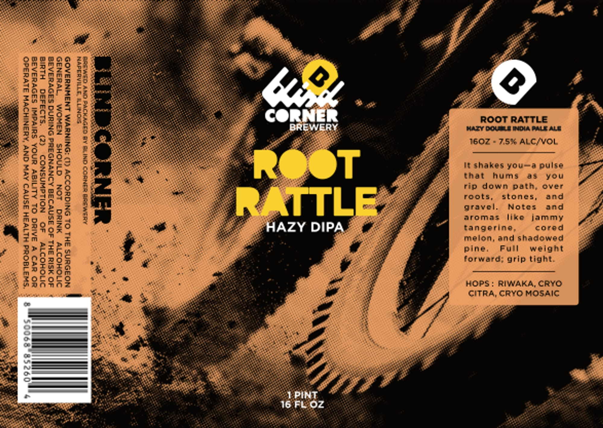 Root Rattle by Blind Corner Brewery - beer label