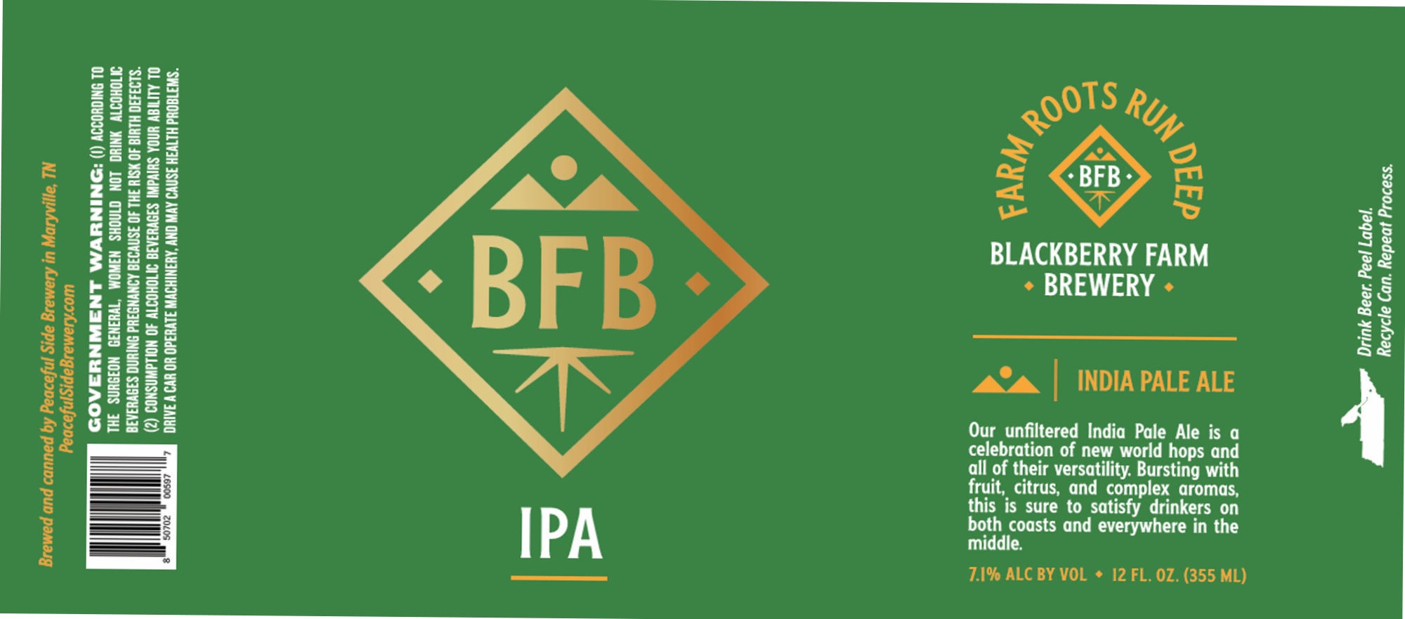 Roots Run Deep by Blackberry Farm Brewery - beer label