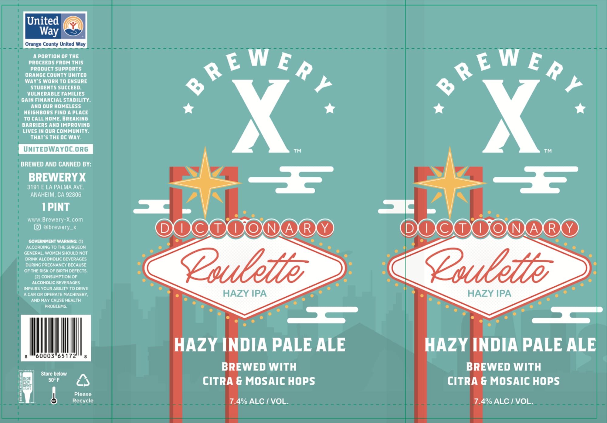 Roulette by Brewery X - beer label