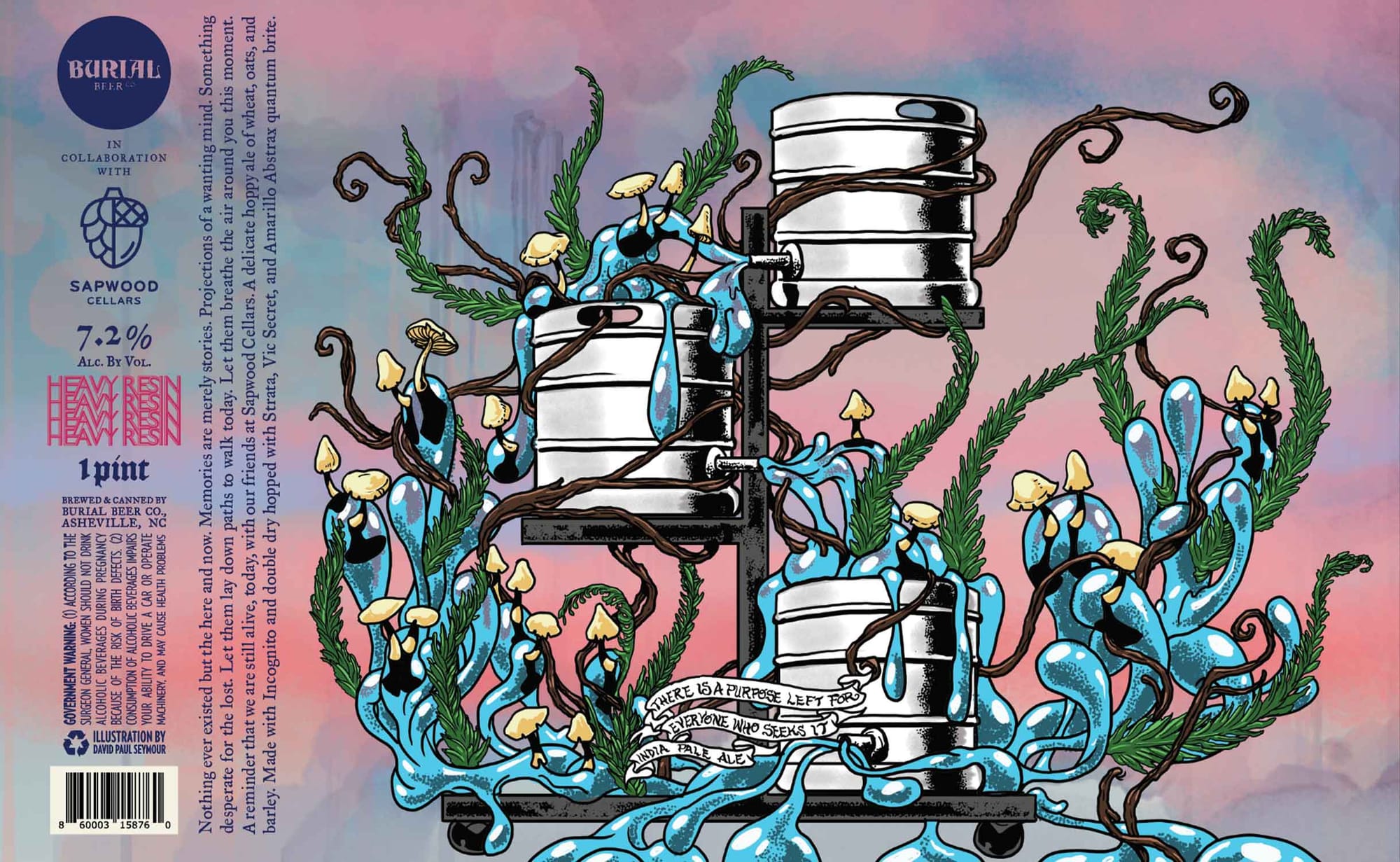 Heavy Resin by Burial Beer Co. - beer label