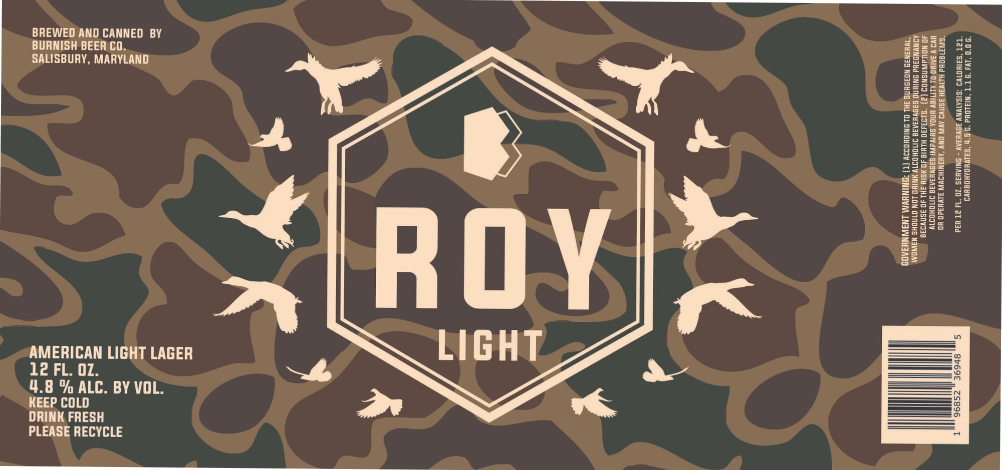 Roy Light by Burnish Beer Co. - beer label