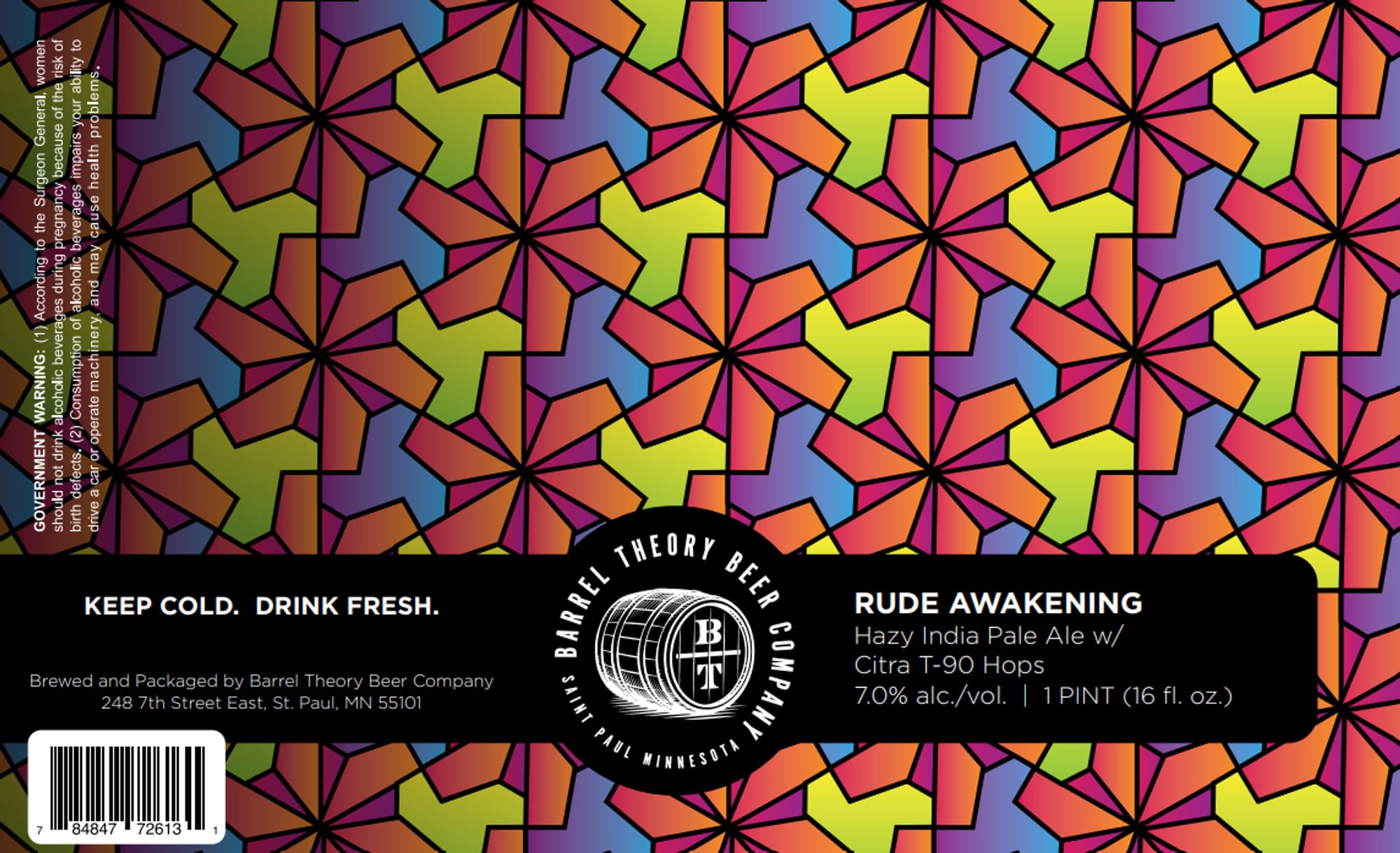 Rude Awakening by Barrel Theory Beer Company - beer label