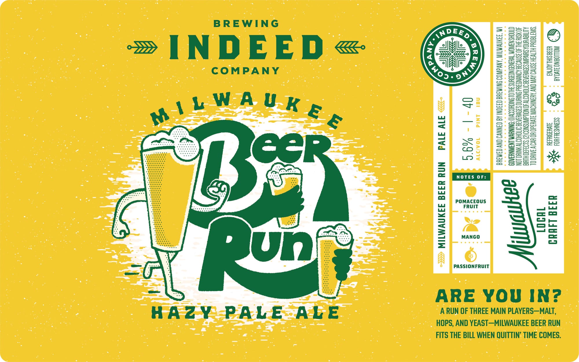Beer Run by Indeed Brewing Company - beer label